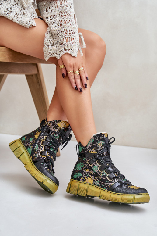 Pealhk sileda tallaga Nööritavad poolsaapad Sellel onciejka 06158-07 Kollased-msuud