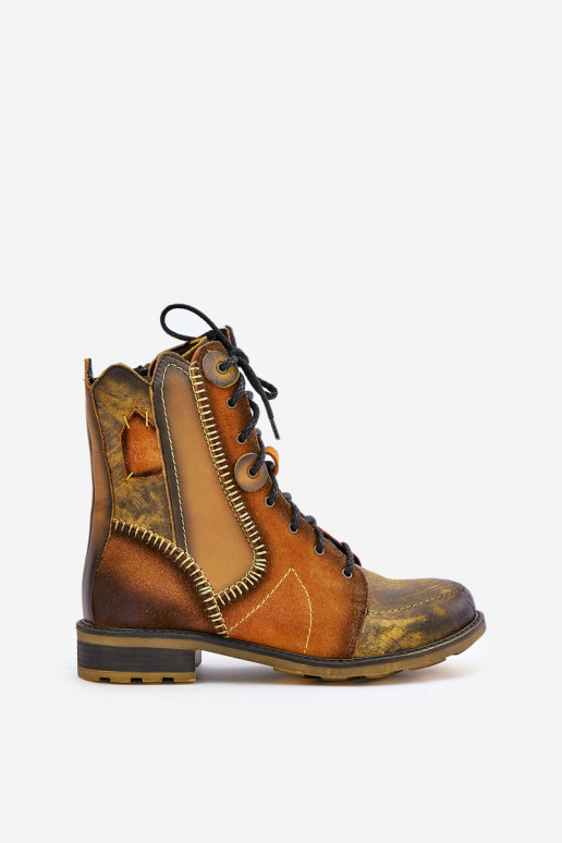 Pealhk Pealiste poolsaapad laiade nööridega Sellel onciejka 06719-07 Kollased