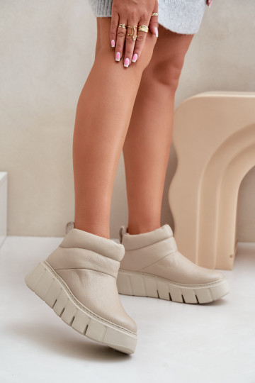 Zazoo 60470 Pealhk Pealiste poolsaapad soojad saapad platvormiga Elevandiluu värvi