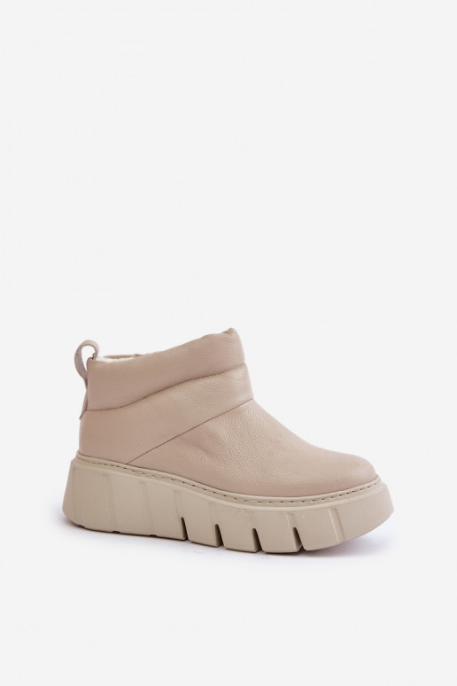 Zazoo 60470 Pealhk Pealiste poolsaapad soojad saapad platvormiga Elevandiluu värvi