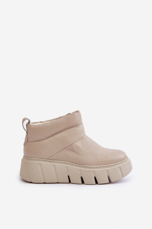 Zazoo 60470 Pealhk Pealiste poolsaapad soojad saapad platvormiga Elevandiluu värvi