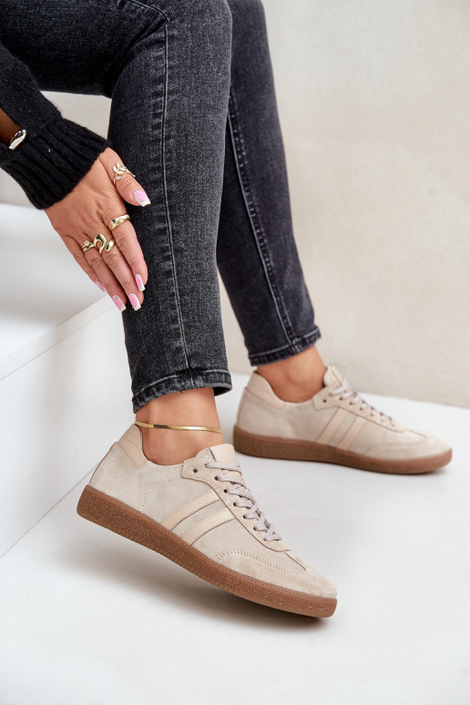 Zazoo N1068 seemisnakhsed Sellel ondal Sneakers tüüpi jalanõud Pealiste omad beeži värvi Zazoo N1068 seemisnakhsed Sellel ondal Sneakers tüüpi jalanõud Pealiste omad beeži värvi