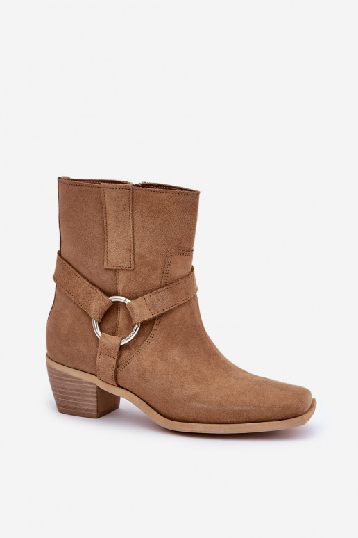 Pealiste poolsaapadPealturalnego seemisnakhsedu kõrge jämeda kontsaga Zazoo 3444/2 beeži värvi Pealiste poolsaapadPealturalnego seemisnakhsedu kõrge jämeda kontsaga Zazoo 3444/2 beeži värvi