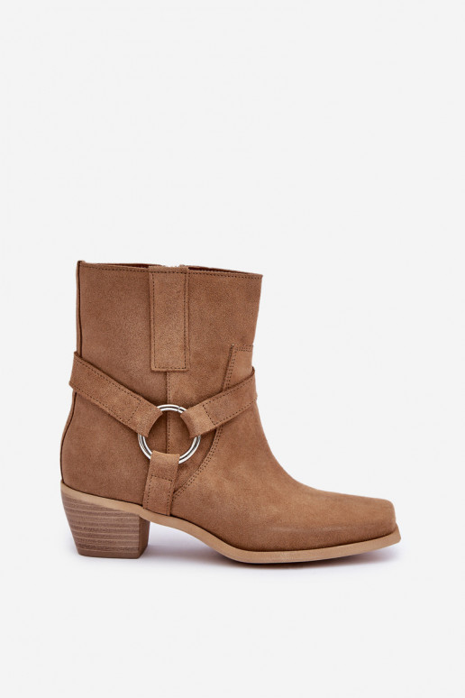 Pealiste poolsaapadPealturalnego seemisnakhsedu kõrge jämeda kontsaga Zazoo 3444/2 beeži värvi Pealiste poolsaapadPealturalnego seemisnakhsedu kõrge jämeda kontsaga Zazoo 3444/2 beeži värvi