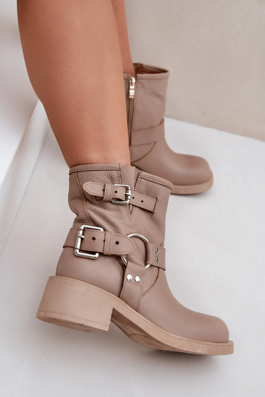 Pealhk Pealiste poolsaapad Sellel ondala kontsaga Klocku Triipudega Zazoo 3644 beeži värvi Pealhk Pealiste poolsaapad Sellel ondala kontsaga Klocku Triipudega Zazoo 3644 beeži värvi