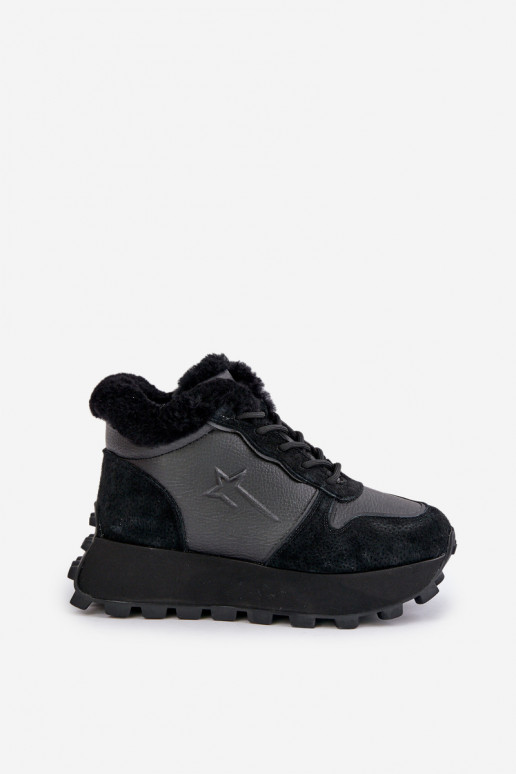 Pealhk Sneakers tüüpi jalanõud jalanõud Pealiste omad karusnahaga platvormiga Big Star OO274A329 msuud Pealhk Sneakers tüüpi jalanõud jalanõud Pealiste omad karusnahaga platvormiga Big Star OO274A329 msuud