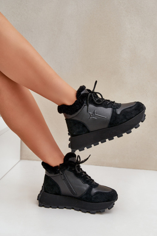 Pealhk Sneakers tüüpi jalanõud jalanõud Pealiste omad karusnahaga platvormiga Big Star OO274A329 msuud Pealhk Sneakers tüüpi jalanõud jalanõud Pealiste omad karusnahaga platvormiga Big Star OO274A329 msuud