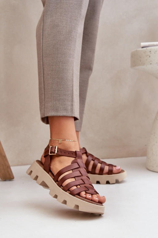 Pealistesandaalid Pealiste omad Zazoo 3695 pruunid värvi Pealistesandaalid Pealiste omad Zazoo 3695 pruunid värvi