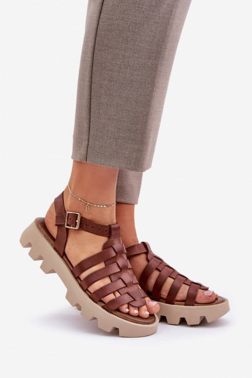 Pealistesandaalid Pealiste omad Zazoo 3695 pruunid värvi Pealistesandaalid Pealiste omad Zazoo 3695 pruunid värvi