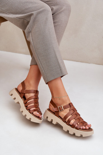 Pealistesandaalid Pealiste omad Zazoo 3695 pruunid värvi