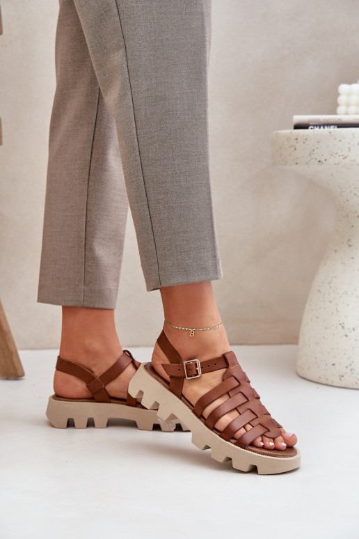 Pealistesandaalid Pealiste omad Zazoo 3695 pruunid värvi Pealistesandaalid Pealiste omad Zazoo 3695 pruunid värvi