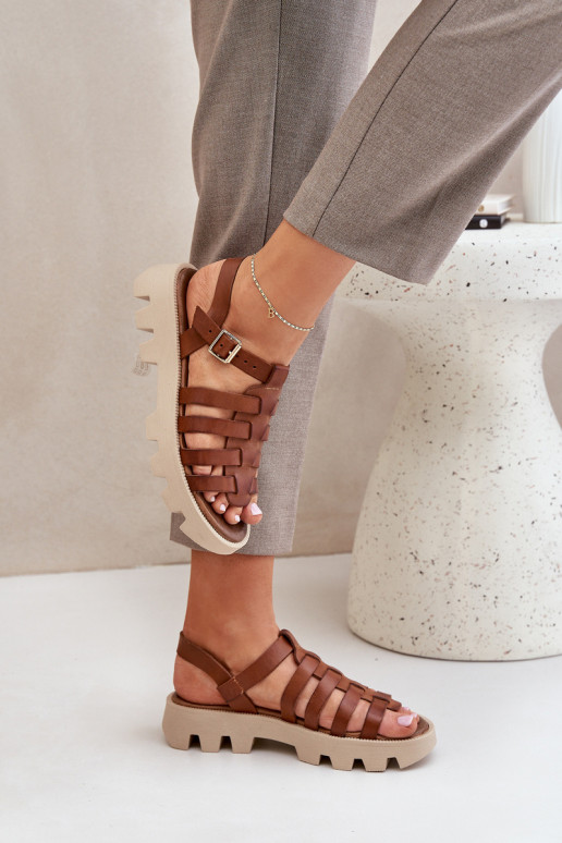 Pealistesandaalid Pealiste omad Zazoo 3695 pruunid värvi Pealistesandaalid Pealiste omad Zazoo 3695 pruunid värvi