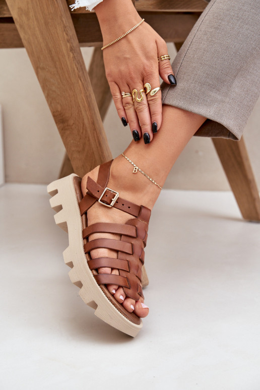 Pealistesandaalid Pealiste omad Zazoo 3695 pruunid värvi Pealistesandaalid Pealiste omad Zazoo 3695 pruunid värvi