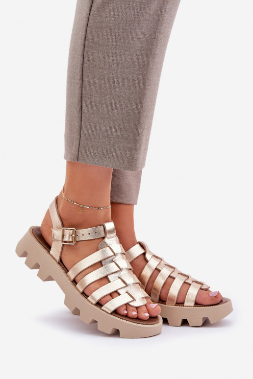 Pealistesandaalid Pealiste omad Zazoo 3695 Kuldset värvi Pealistesandaalid Pealiste omad Zazoo 3695 Kuldset värvi