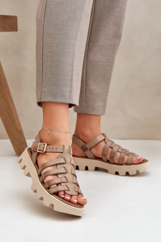 Pealistesandaalid Pealiste omad Zazoo 3695 beeži värvi Pealistesandaalid Pealiste omad Zazoo 3695 beeži värvi