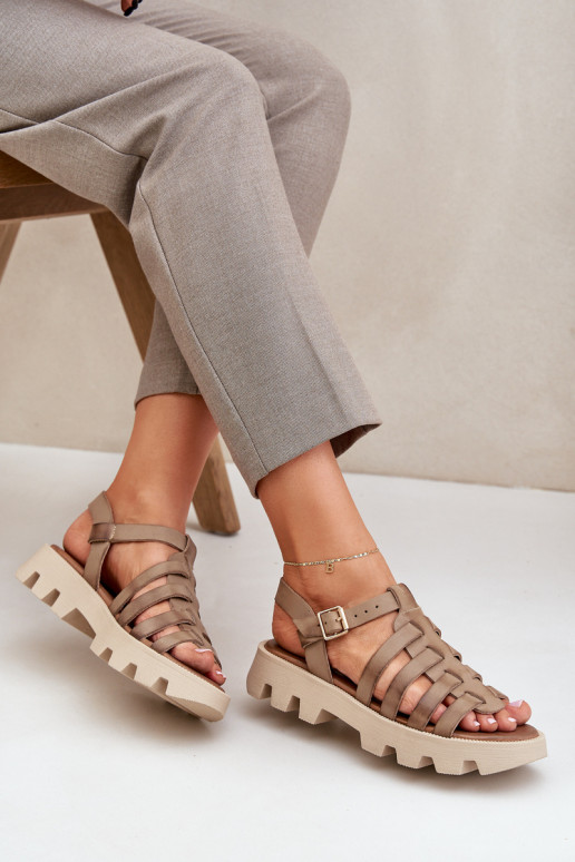 Pealistesandaalid Pealiste omad Zazoo 3695 beeži värvi Pealistesandaalid Pealiste omad Zazoo 3695 beeži värvi