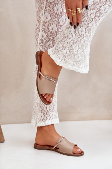Plätud naturaalsest nahast Lesisseski Shoes 3047 beeži värvi 2