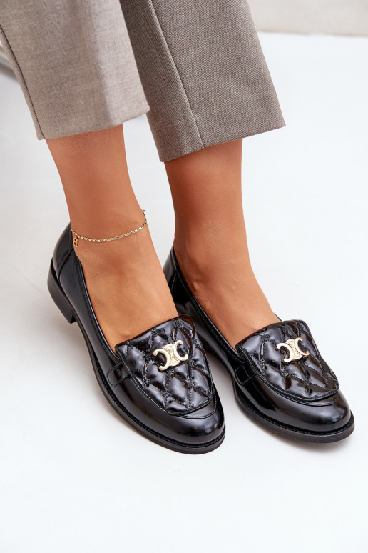 Pealhk Lakitud mokassiinid Kuldse kaunistusega Laura Messi 2927 msuud Pealhk Lakitud mokassiinid Kuldse kaunistusega Laura Messi 2927 msuud