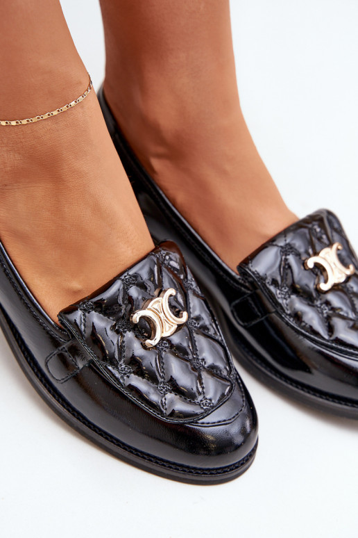 Pealhk Lakitud mokassiinid Kuldse kaunistusega Laura Messi 2927 msuud Pealhk Lakitud mokassiinid Kuldse kaunistusega Laura Messi 2927 msuud