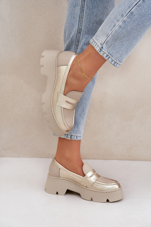 Pealhk Kullatud tallaga naiste mokassiinid Ja lamedad kontsad Zazoo 20191 Kuldset värvi Pealhk Kullatud tallaga naiste mokassiinid Ja lamedad kontsad Zazoo 20191 Kuldset värvi