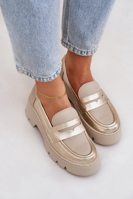 Pealhk Kullatud tallaga naiste mokassiinid Ja lamedad kontsad Zazoo 20191 Kuldset värvi Pealhk Kullatud tallaga naiste mokassiinid Ja lamedad kontsad Zazoo 20191 Kuldset värvi