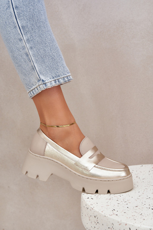 Pealhk Kullatud tallaga naiste mokassiinid Ja lamedad kontsad Zazoo 20191 Kuldset värvi Pealhk Kullatud tallaga naiste mokassiinid Ja lamedad kontsad Zazoo 20191 Kuldset värvi