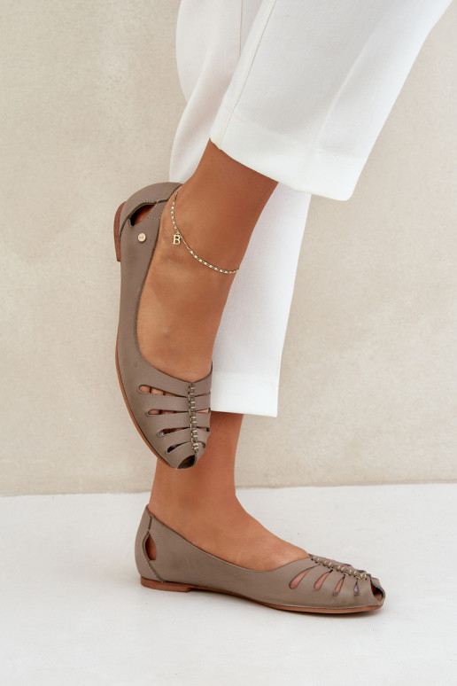 Zazoo 10009 Mugavad naturaalsest nahast baleriinad Pealiste omad beeži värvi Zazoo 10009 Mugavad naturaalsest nahast baleriinad Pealiste omad beeži värvi