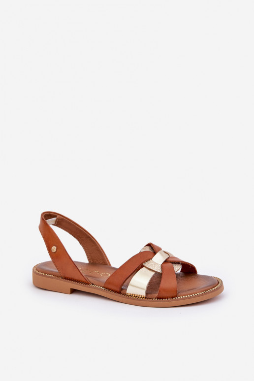 Zazoo 40382 Pealistesandaalid Pealhk pruunid värvi Zazoo 40382 Pealistesandaalid Pealhk pruunid värvi