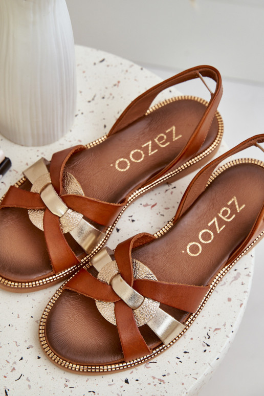 Zazoo 40382 Pealistesandaalid Pealhk pruunid värvi Zazoo 40382 Pealistesandaalid Pealhk pruunid värvi