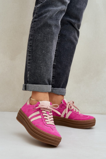 Zazoo N1068S4 Sneakers tüüpi jalanõud platvormiga tumeroosad värvi
