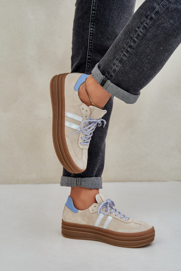 Zazoo N1068S4 Sneakers tüüpi jalanõud platvormiga beeži värvi 2