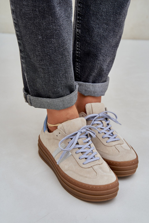 Zazoo N1068S4 Sneakers tüüpi jalanõud platvormiga beeži värvi Zazoo N1068S4 Sneakers tüüpi jalanõud platvormiga beeži värvi