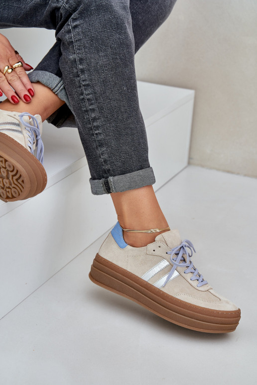 Zazoo N1068S4 Sneakers tüüpi jalanõud platvormiga beeži värvi Zazoo N1068S4 Sneakers tüüpi jalanõud platvormiga beeži värvi