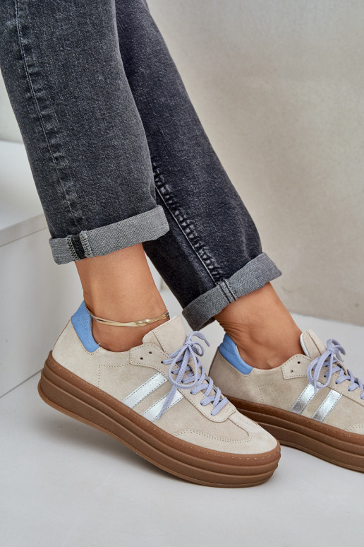 Zazoo N1068S4 Sneakers tüüpi jalanõud platvormiga beeži värvi Zazoo N1068S4 Sneakers tüüpi jalanõud platvormiga beeži värvi