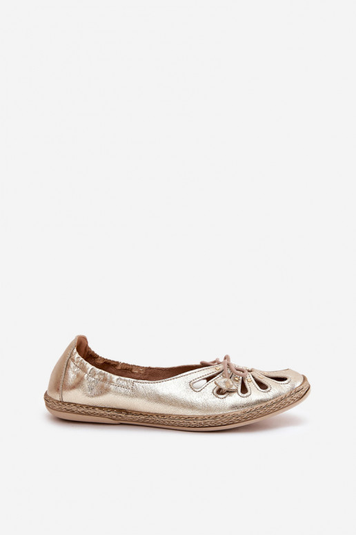 sileda tallaga BaleriinadPealturalnej Skóry Zazoo 10179 Kuldset värvi sileda tallaga BaleriinadPealturalnej Skóry Zazoo 10179 Kuldset värvi