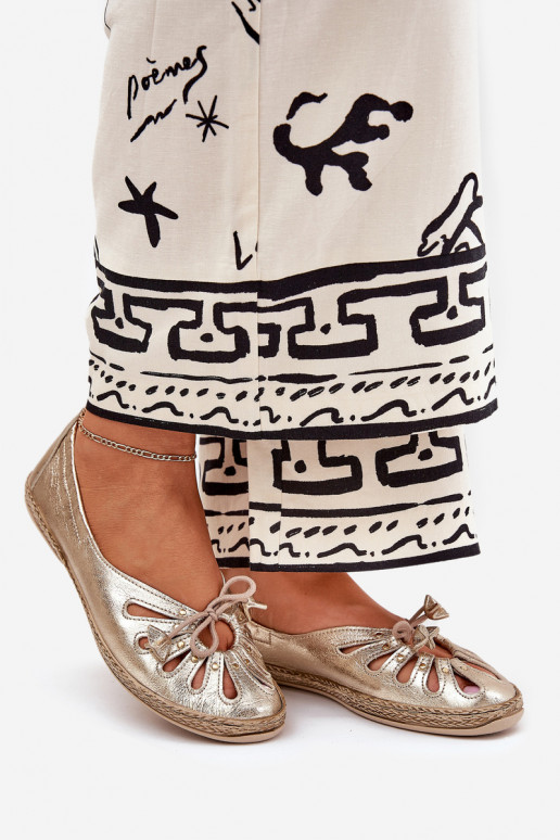 sileda tallaga BaleriinadPealturalnej Skóry Zazoo 10179 Kuldset värvi sileda tallaga BaleriinadPealturalnej Skóry Zazoo 10179 Kuldset värvi