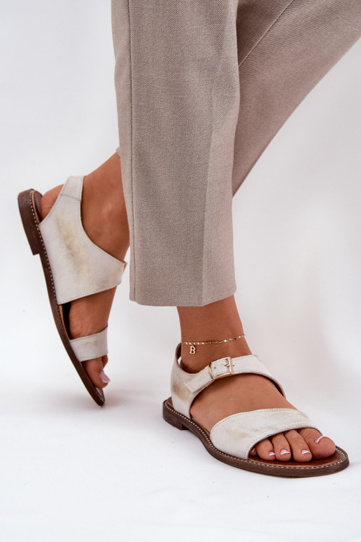 Pealhk Sellel ondalad sandaalid Zazoo 3014 Kuldset värvi Przecierany Pealhk Sellel ondalad sandaalid Zazoo 3014 Kuldset värvi Przecierany