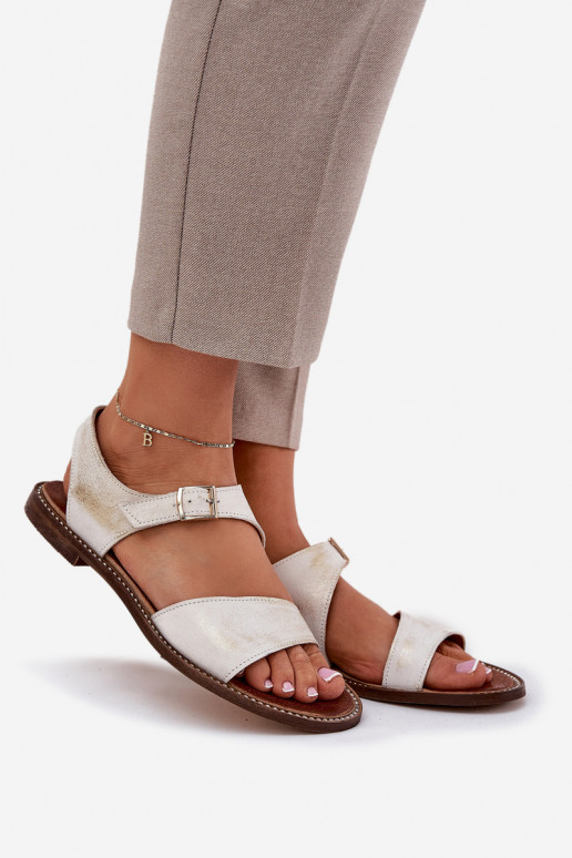 Pealhk Sellel ondalad sandaalid Zazoo 3014 Kuldset värvi Przecierany Pealhk Sellel ondalad sandaalid Zazoo 3014 Kuldset värvi Przecierany