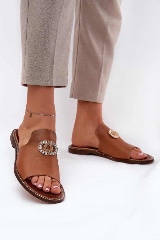 Elegantsed Plätud naturaalsest nahast Pealiste omad kaunistustega Zazoo 3008 pruunid värvi Elegantsed Plätud naturaalsest nahast Pealiste omad kaunistustega Zazoo 3008 pruunid värvi