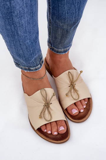 Zazoo 2659 Plätud naturaalsest nahast Pealiste omad beeži värvi 2