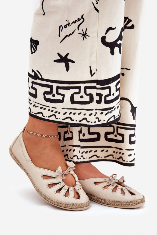 sileda tallaga BaleriinadPealturalnej Skóry Zazoo 10179 beeži värvi sileda tallaga BaleriinadPealturalnej Skóry Zazoo 10179 beeži värvi