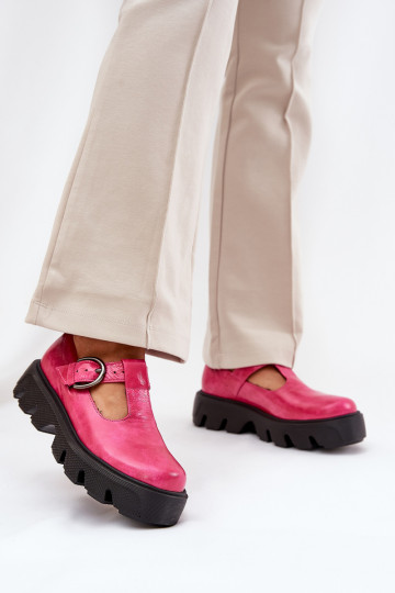 Laque Pealhk jalatsid neetide ja pandlaga Zazoo 20183 tumeroosad värvi