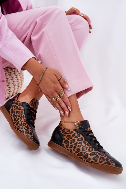 Pealhk spordijalatsid Pealiste omad leopardimustriga Laura Messi 2935 pruunid värvi Pealhk spordijalatsid Pealiste omad leopardimustriga Laura Messi 2935 pruunid värvi