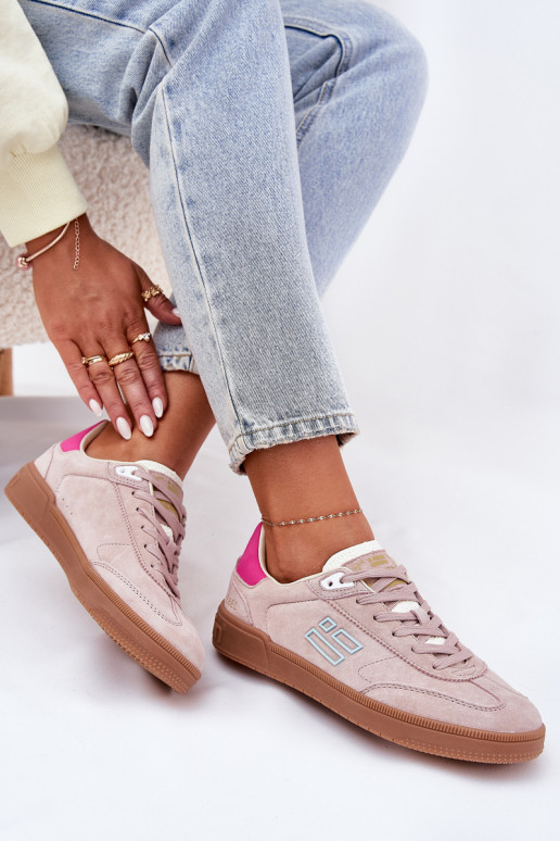 seemisnakhsed spordijalatsid Sneakers tüüpi jalanõud Pealiste omad D.Franklin DFSH387005 tumeroosad värvi