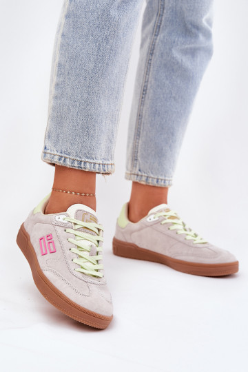 Zamšist naisten spordikingad "Sneakers" D.Franklin DFSH387005 heledalt valge