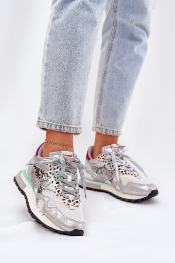 Sneakers tüüpi jalanõud spordijalatsid Pealiste omad D.Franklin DFSH378006 Hõbedat värvi 2