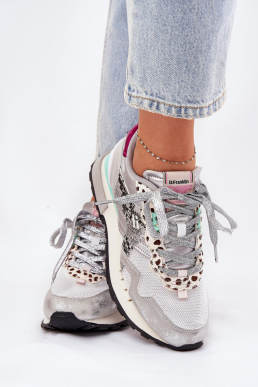 Sneakers tüüpi jalanõud spordijalatsid Pealiste omad D.Franklin DFSH378006 Hõbedat värvi Sneakers tüüpi jalanõud spordijalatsid Pealiste omad D.Franklin DFSH378006 Hõbedat värvi