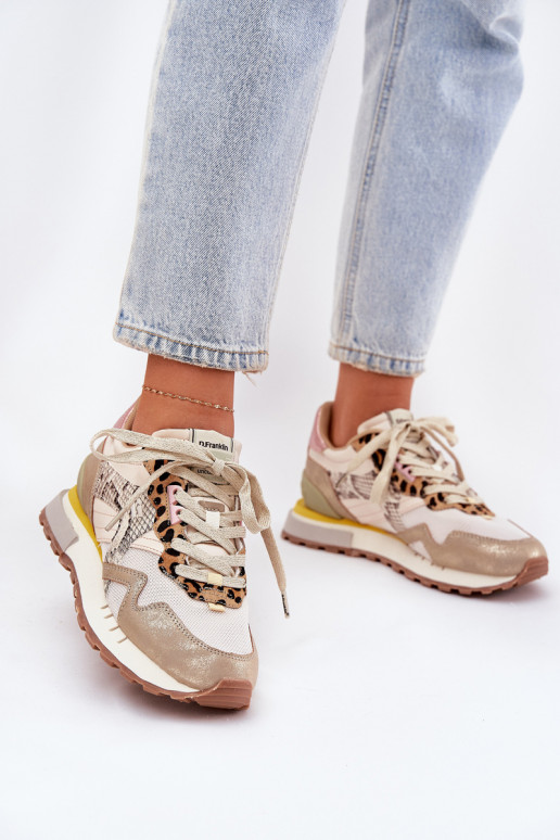 Sneakers tüüpi jalanõud spordijalatsid Pealiste omad D.Franklin DFSH378006 Kuldset värvi Sneakers tüüpi jalanõud spordijalatsid Pealiste omad D.Franklin DFSH378006 Kuldset värvi