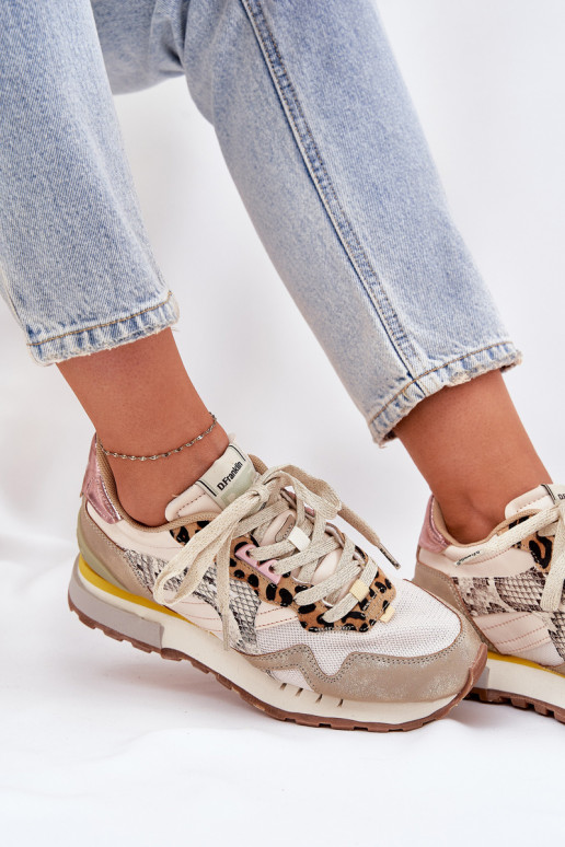 Sneakers tüüpi jalanõud spordijalatsid Pealiste omad D.Franklin DFSH378006 Kuldset värvi Sneakers tüüpi jalanõud spordijalatsid Pealiste omad D.Franklin DFSH378006 Kuldset värvi