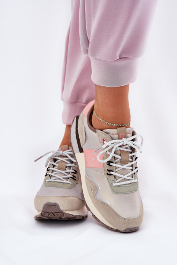 seemisnakhsed Sneakers tüüpi jalanõud Pealiste omad Big Star RR274243 HI-POLY SYSTEM Halli värvi-Tumeroosad värvi 2